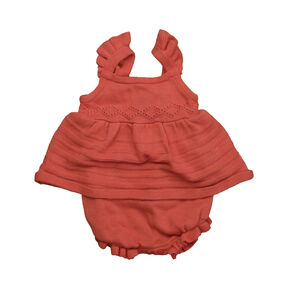 Janie and Jack Girls Pink Romper size: 6-12 Months